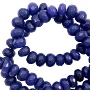 Facettierte Naturstein Perlen 4mm Dunkel blau